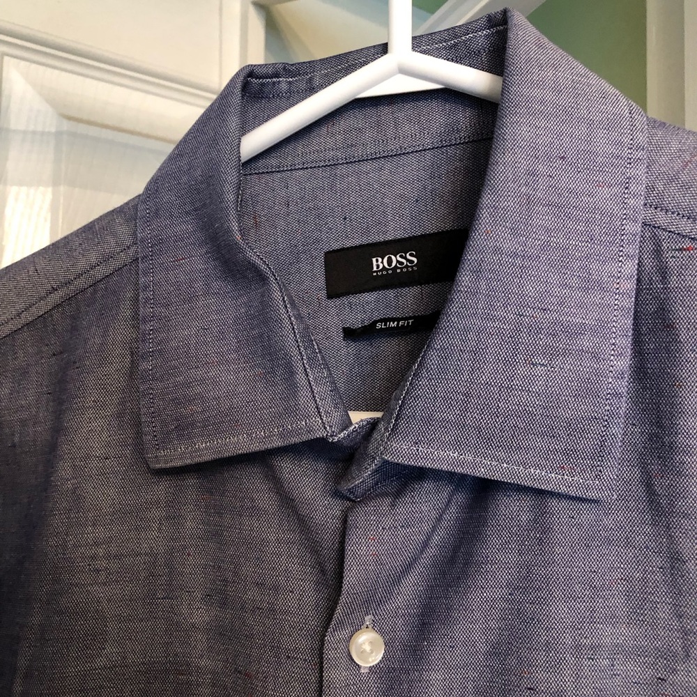 BOSS Hugo Boss Men’s Dress Shirt Size 15.5 - Picture 1 of 6